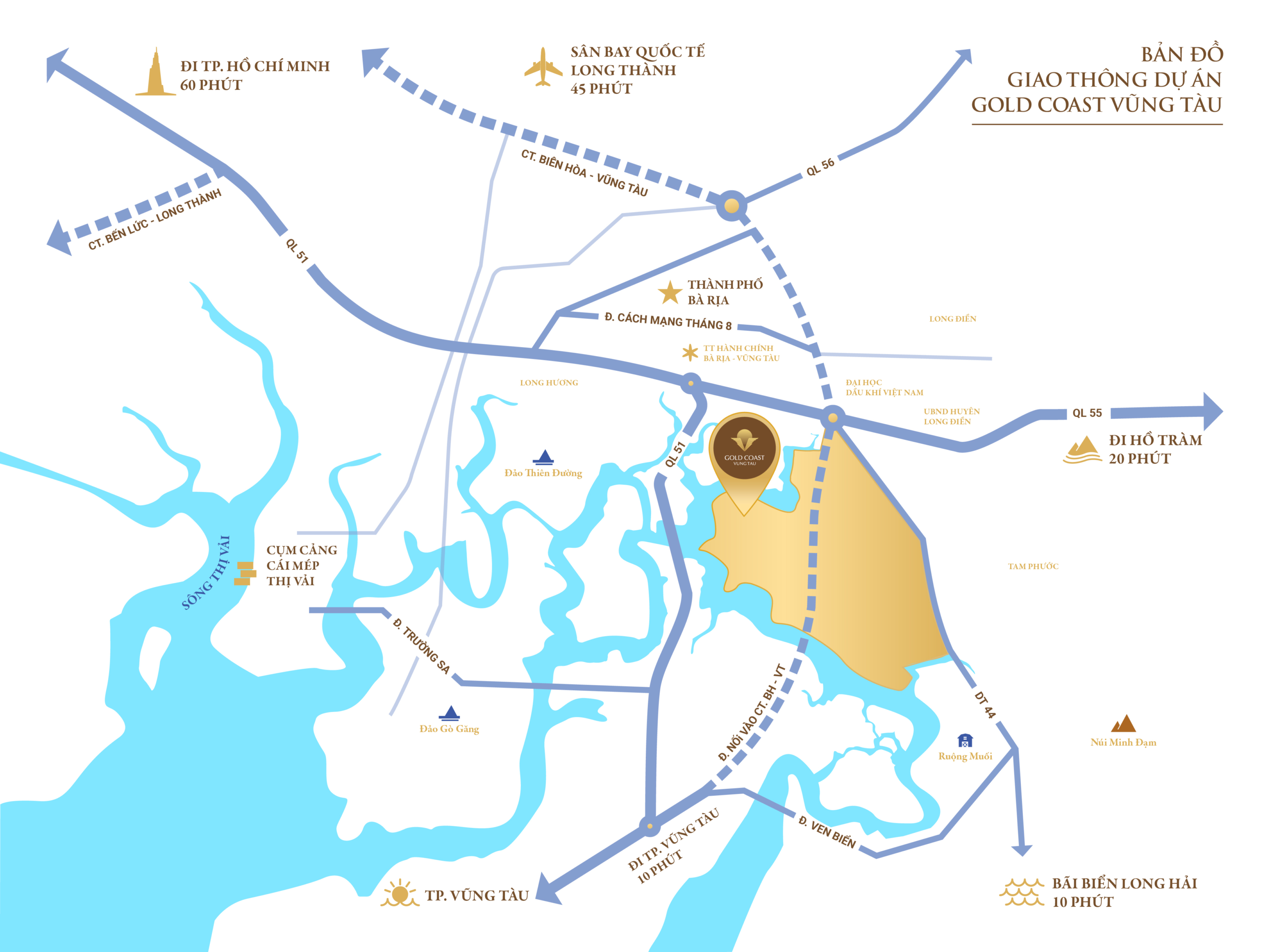 BẢN ĐỒ VỊ TRÍ DỰ ÁN gold coast vũng tàu